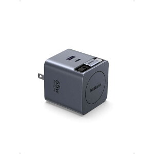 UGREEN�@65W GaN������莮�P�[�u���t���}���[�d�� �mQuick Charge�Ή� / 3�|�[�g / GaN(�����K���E��) �̗p�n�@65824
