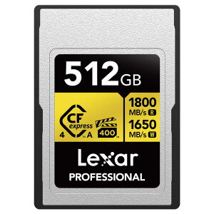 �y2026�N06��22�������\��zLEXAR�@Lexar Professional GOLD CFexpress 4.0 Type A �J�[�h �m512GB / CFexpress Type A�n�@LCAEXG4512G-RNENJ
