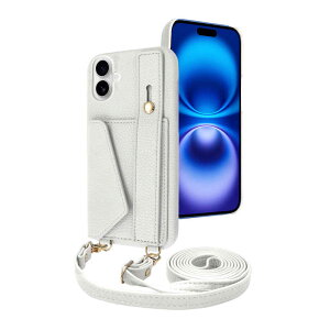 shizukawill�@iPhone16 Plus �P�[�X �J�o�[ �V�����_�[�P�[�X �A�C�t�@���f5 �X�g���[�g���[�h �X�m�[�z���C�g�@APIP16MIF51WH