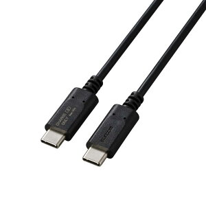�y2026�N07��21�������\��z�G���R���@ELECOM�@USB Type-C to USB Type-C�P�[�u��/USB Power Delivery�Ή�/60W�Ή�/�X�^���_�[�h/�[�d��p/1.0m/�u���b�N�@MPA-CCFC10BK