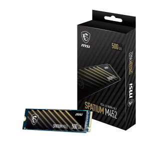 MSI�@SPATIUM M452 PCIe 4.0 NVMe �m500GB / M.2�n�@SPATIUMM452PCIe4.0NVMeM.2500GB