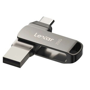 LEXAR�@Lexar JumpDrive D400 256GB ����➑� �V���o�[ USB3.2(Gen1) Type-C/Type-A���Ή� ��]��USB�t���b�V���������@LJDD400256G-BNQNJ