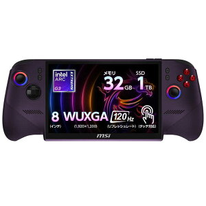 �y2026�N07��29�������\��zMSI�@�|�[�^�u���Q�[�~���OPC [ 8.0�^ / Win11 Home / ������32GB / SSD1TB ] �u���b�N���p�[�v���@CLAW-8EXAI�{CG3EM-406JP