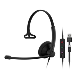 EPOS�@IMPACT 100 MS Mono USB-C�{A USB�Ў��w�b�h�Z�b�g �L�� ��y�ŉ��K �R�[���Z���^�[�����@EPOS-1001419