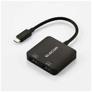 �G���R���@ELECOM�@Type-C�f���ϊ��A�_�v�^ TypeC-HDMI 2�|�[�g 4K60Hz�@AD-C2HDMIBK