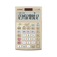 カシオ　CASIO　本格実務電卓(日数・時間計算) ［12桁］ ゴールド　JS-20DD-GD-N