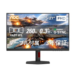 AOC�@�Q�[�~���O�t���f�B�X�v���C �m27�^ / �t��HD(1920×1080) / ���C�h / 260Hz�n�@27G4ZR/11