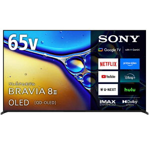�y2026�N09��19�������\��z�\�j�[�@SONY�@�L�@EL�e���r BRAVIA 8 II XR80M2 65V�^ 4K�Ή� 4K�`���[�i�[���� YouTube�Ή� Bluetooth�Ή��@K-65XR80M2�i�W���ݒu�����j