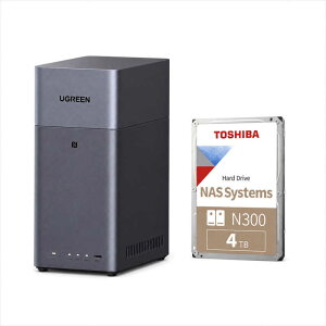 UGREEN�@NASync DH2300 �{ ����HDD N300 4TB×1 �o���h���Z�b�g�@26213