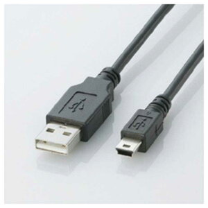 �G���R���@ELECOM�@0.5m USB2.0�P�[�u�� �yA�z�́yminiB�z�@U2C-M05BK