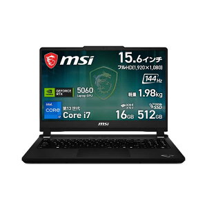 MSI�@�Q�[�~���O�m�[�g�p�\�R�� [ 15.6�^ / Win11 Home / Core i7 / ������16GB / SSD512GB ] �v���`�i�O���C�@Cyborg-15-C13WFO-5899JP