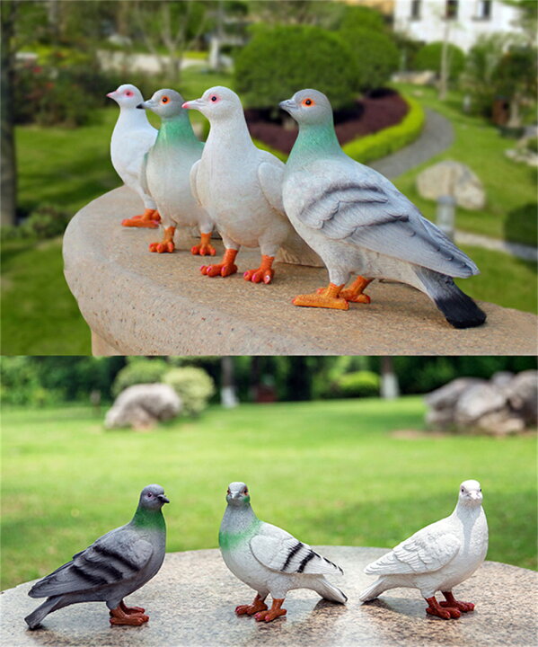 楽天市場】アニマルオブジェ 鳩 置物 動物 ハト 2羽セット インテリア 