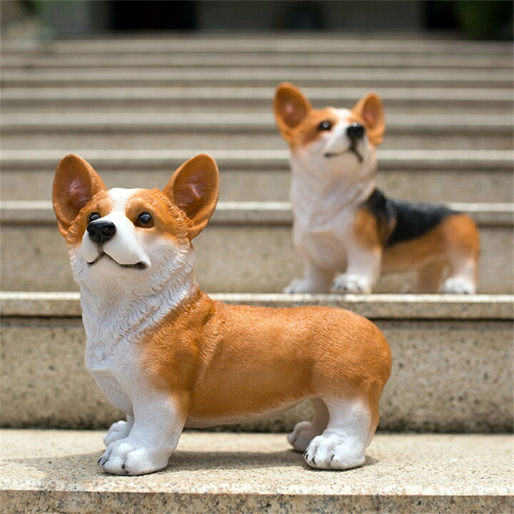 楽天市場】アニマルオブジェ ガーデニング コーギー犬 犬 置物 動物 