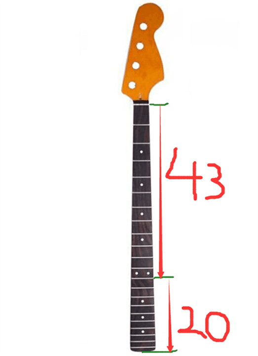 楽天市場】JB交換用 ベースネック エレキベースネック 21フレット 