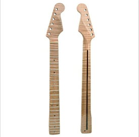 トラ杢メイプルネック STストラトタイプ 交換用ネック ギターパーツ ギターネック トラ杢ネック 21フレット MU1667