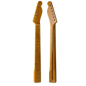 ギターネック TL 交換用ネック テレタイプネック トラ杢メイプル フィンガーボード トラ杢ネック ギターパーツ MU1737