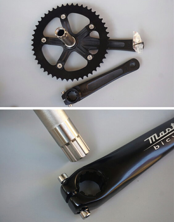 楽天市場】ピスト用 クランク BCD130/48T 165mm/170mm チェーン 