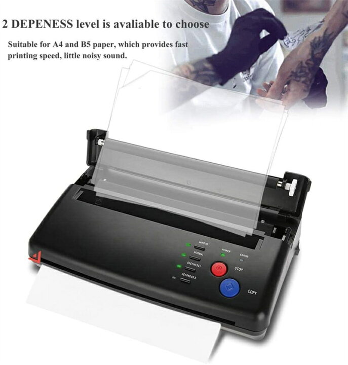 YUNLAIGOTOP タトゥー転写ステンシルマシン コピー機プリンター タトゥー転写機 精密温度制御付き タトゥーステンシル転写コ 転写コピー機 – Wizard T.S オンライン
