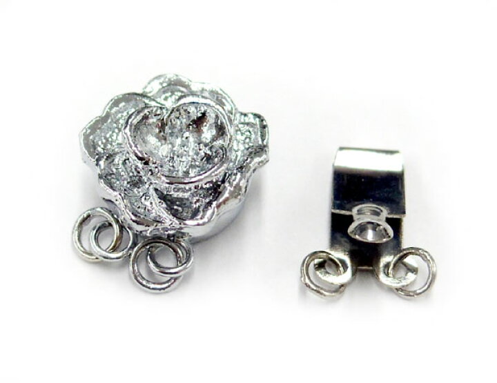 楽天市場】1個～ ネックレスクラスプ 花型 留め具 13mm 留め金具 