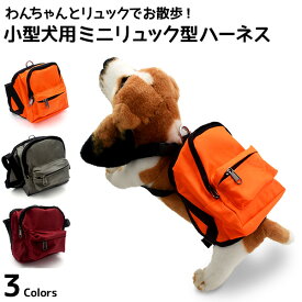 送料無料 小型犬用ミニリュック型 ハーネス 小型犬 リュック 散歩 おやつ入れ 小物入れ バックル付き おしゃれ いぬ イヌ ワンちゃん リード ナスカン 散歩紐 リュック 可愛い かわいい セット 犬 直送w