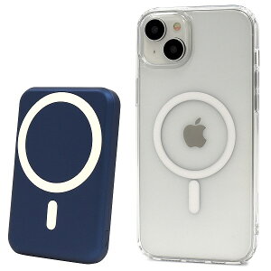 �������� iPhone�V���[�Y MagSafe�Ή� �N���A�P�[�X ���o�C���o�b�e���[�Z�b�g 5000mAh �A�C�t�H�� �A�C�z�� ���C�����X�[�d �}�O�Z�[�t �[�d�� �ϏՌ��P�[�X ���삵�Ȃ���[�d�ł���15w �}���[�d 