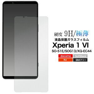 送料無料 Xperia 1 VI SO-51E SOG13 A401SO XQ-EC44 液晶保護ガラスフィルム 保護フィルム 保護シート 保護シール 保護ガラス 強化ガラス 薄型 透明 液晶保護 画面保護 傷防止 汚れ防止 光沢タイプ つや
