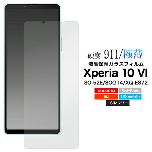 送料無料 Xperia 10 VI SO-52E SOG14 A402SO XQ-ES72 液晶保護ガラスフィルム 保護フィルム 保護シート 保護シール 保護ガラス 強化ガラス 薄型 透明 液晶保護 画面保護 傷防止 汚れ防止 光沢タイプ つや