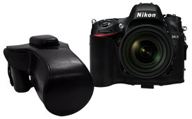 送料無料 アウトレット Nikon デジタル一眼レフカメラ D600 カメラケース ブラック 三脚使用可能　望遠レンズも収まるロングタイプ (合成皮革 黒色 ニコン デジカメケース カメラバック) 無くなり次第終了 在庫処分 廃番予定商品 直送w