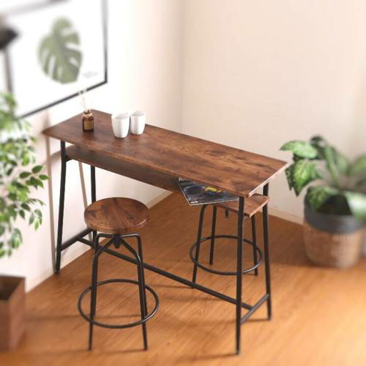 楽天市場 カウンターテーブル おしゃれ 北欧 キッチン カフェ スリム バーテーブル ハイテーブル 1 アンティーク 西海岸 約 高さ85cm 低め 木 家具 インテリア通販room
