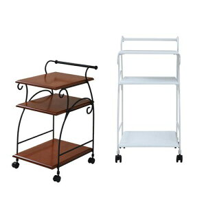 あす楽 キッチンワゴン 天板付き おしゃれ キャスター付き 取っ手付き スリム 隙間 炊飯器 3段 作業台 調理台 かわいい キッチン 収納 ラック アンティーク 木製 ウッド スチール 高さ80 安い