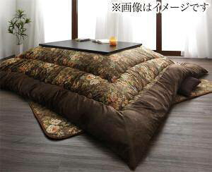 こたつ布団 掛布団 敷布団 2点セット 掛け敷きセット 上下 掛け布団 こたつマット 中敷き布団 ラグマット 絨毯 厚手 極厚 安い 4尺 長方形 80×120 天板用 ブラウン 茶色 赤紫 パープルレッド 2