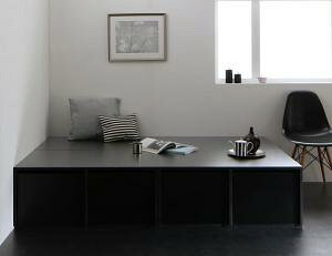 セミダブルベッド 一人暮らし SD フレームのみ チェストベッド ミドル ベッド下収納 引き出し付き 大容量 ヘッドレス ヘッドボードなし 布団 直置き マットレス不要 フラット床板 土台 箱型