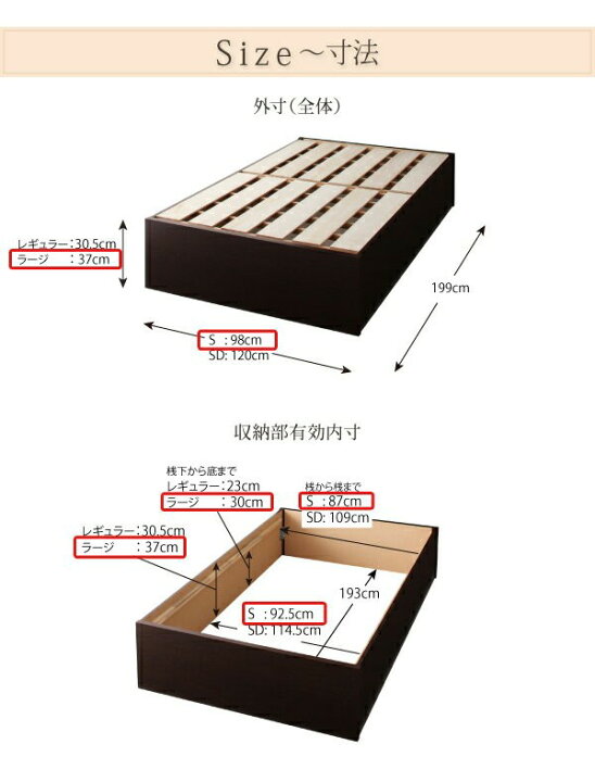 楽天市場】シングルベッド 一人暮らし マットレス付き ベッド下収納 