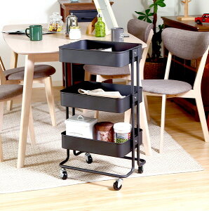 ランドリー ラック ワゴン キッチン 洗面所 収納 タオル キャスター スリム 薄型 サニタリー ボックス 棚 大容量 安い 脱衣所 下着 洗剤 浴室 コンパクト 省スペース 隙間 ブラック 幅45 奥行32