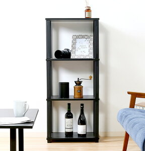 オープンラック 4段 スリム 木製 オープンシェルフ おしゃれ モダン 北欧 木製 安い 激安 本棚 a4 隙間 収納 キッチン 洗面所 玄関 ベッドサイド ベッド横 整理 リビング 軽量 ブラウンブラッ