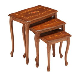 サイドテーブル 猫脚 ネストテーブル イタリア ヨーロピアン アンティーク風