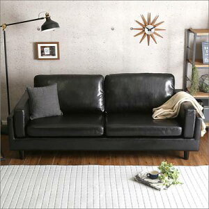ソファー ソファ 3人掛け 三人掛け 高級 おしゃれ リビング アンティーク レザー 革 合皮 肘付き ダーク ブラウン 茶色 ブラック 黒