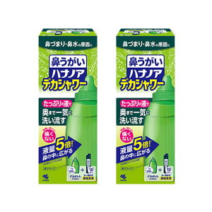 ハナノア デカシャワー 鼻うがい 鼻づまり 鼻水 鼻洗浄 専用洗浄液 小林製薬 2個セット