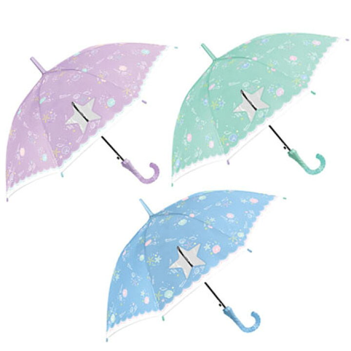 楽天市場 女の子 傘 キッズ 傘 女の子 55cm 傘 子供用 雨傘 かわいい ジャンプ オーシャンメモリーズ 生活通販お助け隊