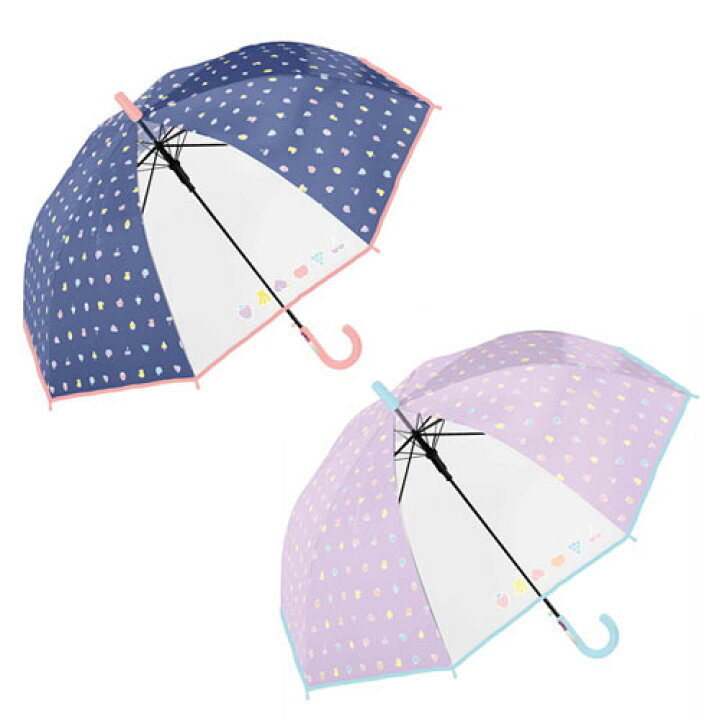 楽天市場 女の子 傘 キッズ 傘 女の子 55cm 傘 子供用 雨傘 かわいい ジャンプ フルーツドット 色が変わる 生活通販お助け隊