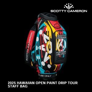y胂fzScotty Cameron XRbeBL 2025 nCAI[v T[NT 7|CgNE yCghbv cA[X^btobO 2025 HAWAIIAN OPEN PAINT DRIP TOUR STAFF BAG