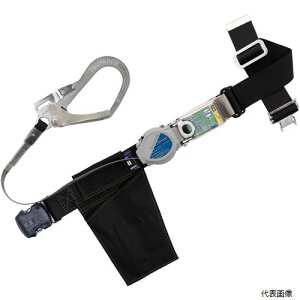 藤井電工 TB-TRN-OT599-BLK-M-BP TSUYORON 胴ベルト型墜落制止用器具(巻取タイプ)ロック機構付き 2WAYリトラ 黒 Mサイズ 幅50MM×長さ1200MM ワンタッチバックル仕様