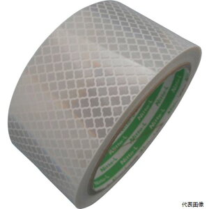 【スタンプラリー】日東エルマテリアル DM9600X50W 日東エルマテ 軟質高輝度プリズム反射テープDM9600 50mm×5M 白
