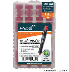 Pica Marker 99140 ピカマーカー パーマネントマルチマーカー“VISOR”用替え 赤 4本入り