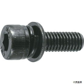 トラスコ B877-0515 TRUSCO 座金組込六角穴付ボルト I＝3 三価黒 M5×15 8本入 (ばね座金＋ISOワッシャー付き)