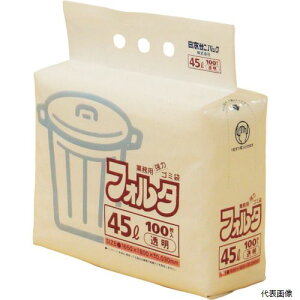 【スタンプラリー】日本サニパック F-4C-CL サニパック F-4C 環優包装ゴミ袋フォルタ 45L 透明 (1袋(PK)=100枚入)