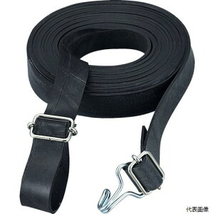 【スタンプラリー】トラスコ GR-2035KW TRUSCO ゴムロープ金具付 Wフックバックル付 幅20mm×長さ3.5m (10本入)