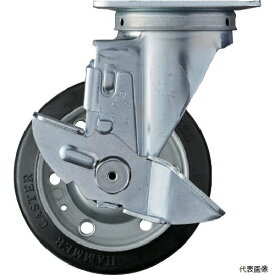 ハンマー 413S-RB125 旋回式ゴム車輪(ローラーベアリング)125mm ストッパー付