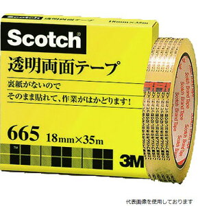 3M 665-3-18 �������ʃe�[�v ���C�i�[�Ȃ� 18mmX35m ���c�a76mm