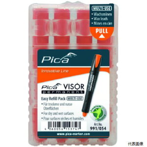 Pica Marker 991054 ピカマーカー パーマネントマルチマーカー“VISOR”用替え オレンジ 4本入り